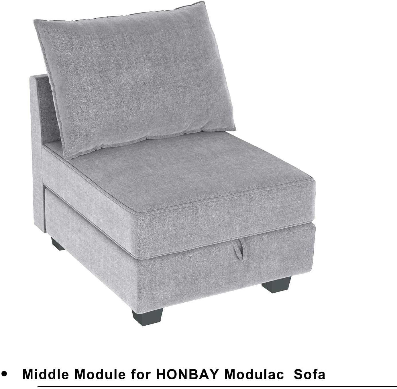 modular sectional armless chair