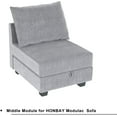 HONBAY Armless Chair Module for Small Space Living Room Furniture