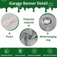 thumbnail image 6 of Fsddascl 7 x 16 Ft Christmas Garage Door Cover, Grey Snowman Christmas Large Garage Door Banner, Xmas Tree Green Snowflake Hanging Garage Mural Background for Indoor Outdoor Xmas Party Supplies, 6 of 9