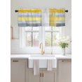 thumbnail image 2 of Valances for Windows Yellow Gray Abstract Rod Pocket Cafe Window Treatments Valance Curtains for Kitchen Bathroom Laundry Basement Windows 42"x12", 2 of 9