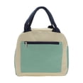 thumbnail image 1 of Bolsas térmicas portátiles de combinación de colores 1 Pc para trabajo 9.06"x5.51"x7.87" Beige Verde, 1 of 5