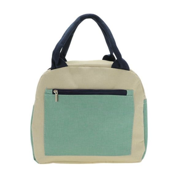 Bolsas térmicas portátiles de combinación de colores 1 Pc para trabajo 9.06"x5.51"x7.87" Beige Verde
