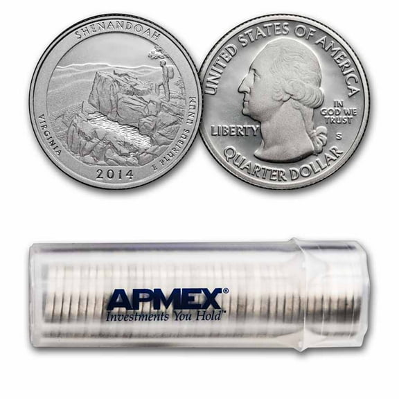 2014-S ATB Quarter Shenandoah Park 40-Coin Roll Proof (Silver)