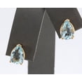 thumbnail image 2 of 3.00 Carat Natural Blue Aquamarine in 14K Solid Yellow Gold Stud Earrings, 2 of 5