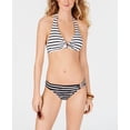 thumbnail image 6 of Lauren Ralph Lauren BLACK Metallic-Stripe Ring Hipster Bikini Swim Bottom, US 8, 6 of 7