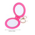 thumbnail image 2 of LEEYNEER Mini Pocket Makeup Mirror Cosmetic Compact Mirrors Portable Double Sides PU Leather Frame Make up Mirror for Women (Rosy), 2 of 8