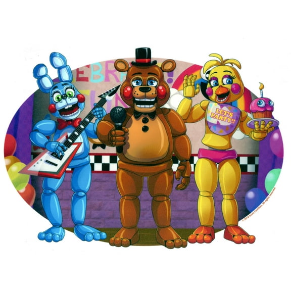 Whimsical Practicality's Five Nights at Freddy's Edible Icing Image Cake Topper-6 inch Round or Larger