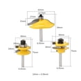 thumbnail image 5 of MOMOJIA 3pcs 1/4" Shank Rail Stile Router Bits Raised Panel Cabinet Door Knife Wood Milling Cutter Woodworking Tools, 5 of 9