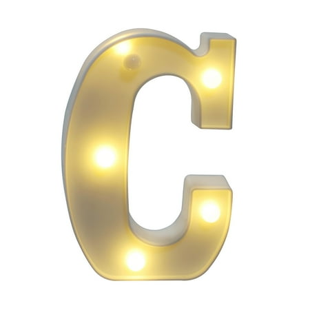 

Fbbwap LED Letter Lights Light Up Plastic Letters Standing Hanging Warm Wihte Light
