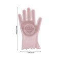 thumbnail image 1 of Guantes de limpieza Guantes de lavado Accesorio de cocina Guantes de silicona Anti-escaldado Guantes impermeables para lavar platos para el hogar Cocina Baño Rosa polvoriento ANGGREK Otros, 1 of 8
