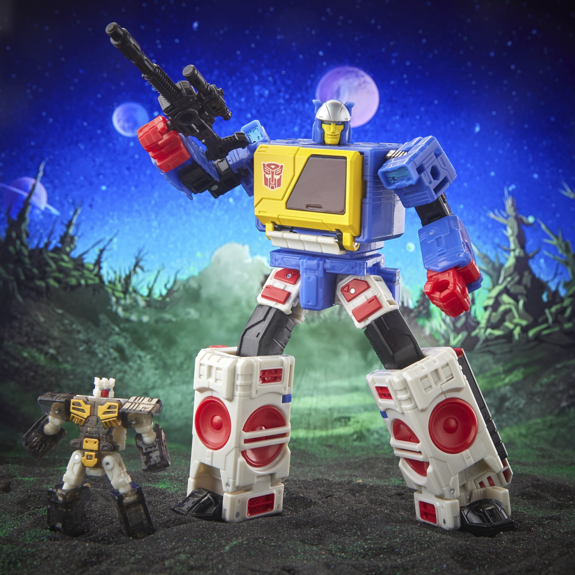 Transformers Legacy Evolution Voyager Twincast and Autobot Rewind Converting Action Figures (7”)
