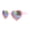 Pink, variant on Diva Womens Mirrored Color Mirror Lens Plastic Heart Shape Sunglasses Pink
