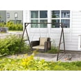 thumbnail image 2 of Ktaxon Iron, PE rattan, Polyester Hanging Chair with Back & Seat Cushions and Metal Chains, Brown, 2 of 8