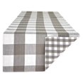 thumbnail image 1 of Design Imports Z02414 14 x 72 in. Grey & White Reversible Gingham & Buffalo Check Table Runner, 1 of 3