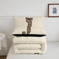 thumbnail image 5 of meiyoeat personalized Leopard Print Initial Art Twin Comforter Sets,Cheetah Bow Monogram J Bedding Set,Black Reversible,2-Piece,1 Comforter and 1 Pillowcase, 5 of 7