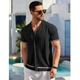 thumbnail image 2 of COOFANDY Mens Shirts Button Up Short Sleeve Button Down Shirt Casual Button Down Shirt, 2 of 6