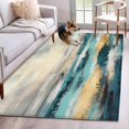 thumbnail image 3 of Abstract Ocean Area&nbsp;Rug 3x5ft Wave Beach Oil Painting Style Impressionist Non-Slip&nbsp;Washable Square&nbsp;Rugs Soft Felt Indoor Floor Mat for Bedroom Kitchen Living Room Bathroom, 3 of 9