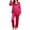 Hot Pink-2, variant on SGMVNU Silk Pajamas for Womens Set 2 Piece Satin Pjs Soft Button Down Sleepwear Wide Leg Long Pants with Pockets(Size S, Hot Pink-2)