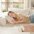 thumbnail image 4 of JULY'S SONG 108" L-Shaped Plush Modular Sectional Sofa, Modern Flannel Upholstered Boneless Couch with Deep Seat, No Assembly Couches and Sofas for Living Room, Right Facing Chaise, White, 4 of 11