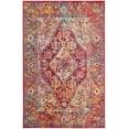 thumbnail image 2 of SAFAVIEH Crystal Salma Traditional Area Rug, Light Blue/Fuchsia, 4' x 6', 2 of 6