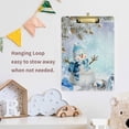 thumbnail image 5 of FMSHPON Christmas Xmas Pine Snowman Present Clipboard Hardboard Wood Nursing Clip Board and Pull for Standard A4 Letter 13x9 inches, 5 of 5