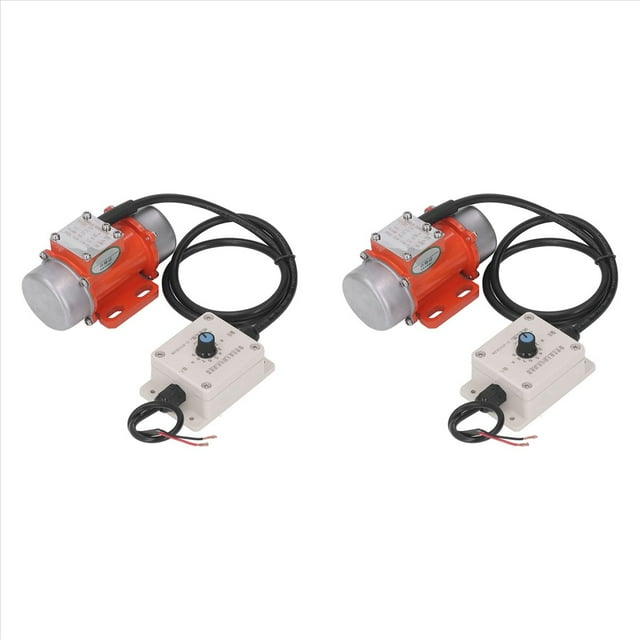 2X Vibrador de Hormigón de 30 W, Motor Vibratorio Eléctrico de 4000 RPM con Controlador de Velocidad y Fuerza de Excitación Ajustable DC 24 V