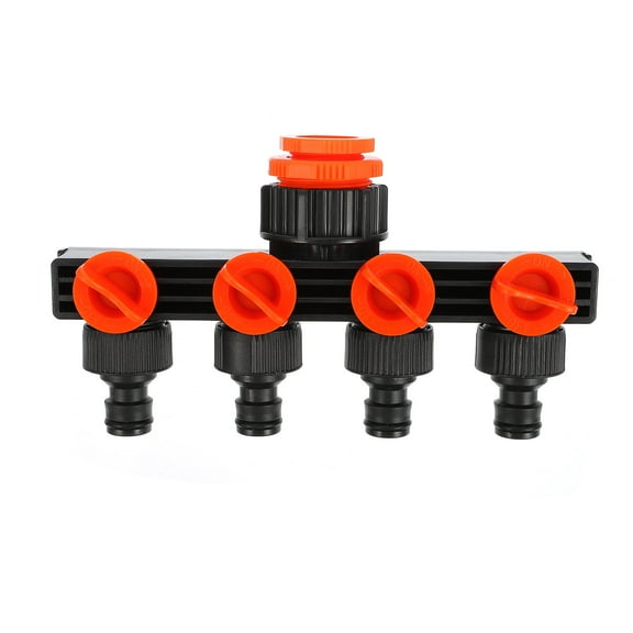 ITSELFER Gardening Four-way Valves Plastic Water Divider Irrigation Joint Controller