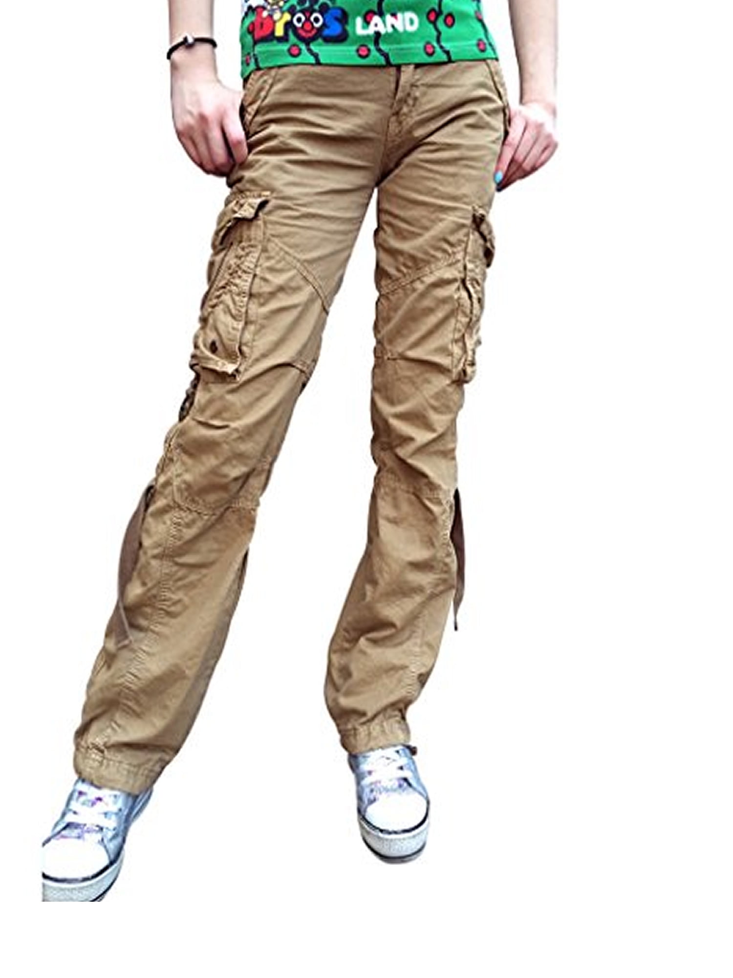 Casual SKYLINEWEARS Womens Casual Cargo Pants Solid Military Army ...