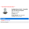 thumbnail image 2 of Headlight Dimmer Switch - Compatible with 1967 Mercury Brougham, 2 of 2