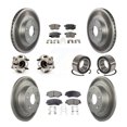thumbnail image 1 of Transit Auto Front Rear Wheel Hub Bearings Assembly Coated Disc Brake Rotors and Ceramic Pads Kit (10Pc) for Car Honda Accord - Left Right Side (Driver Passenger) KBB-108447, 1 of 10