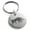 Silver, variant on Stainless Steel Celtic Bull Rune Engraved Small Medallion Circle Charm Keychain Keyring