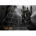 thumbnail image 4 of Halloween Spider Web Decoration Oversized Triangular Wall Decor Party Props - Easy Install No Residue（White-196.9in), 4 of 9