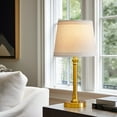thumbnail image 5 of Oneach 19.5" Gold Modern Table Lamp for Living Room Bedroom Nightstands Bedside Lamps Metal, 5 of 9