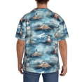 thumbnail image 7 of Goofa Sea Marine And Lighthouse Printed Men's Casual Short-sleeved Shirt,Lightweight Breathable Button-down,Summer Casual men's top,Versatile Fashion shirt-, 7 of 7