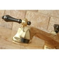 thumbnail image 5 of NS4466AL Water Onyx widespread lavatory faucet with brass pop-up drain, polished brass finish with black nickel trim, 5 of 6