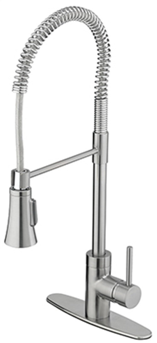 Homewerks Worldwide Import 179919ca Industrial Kitchen Faucet With 2 Function Spray Stainless Steel