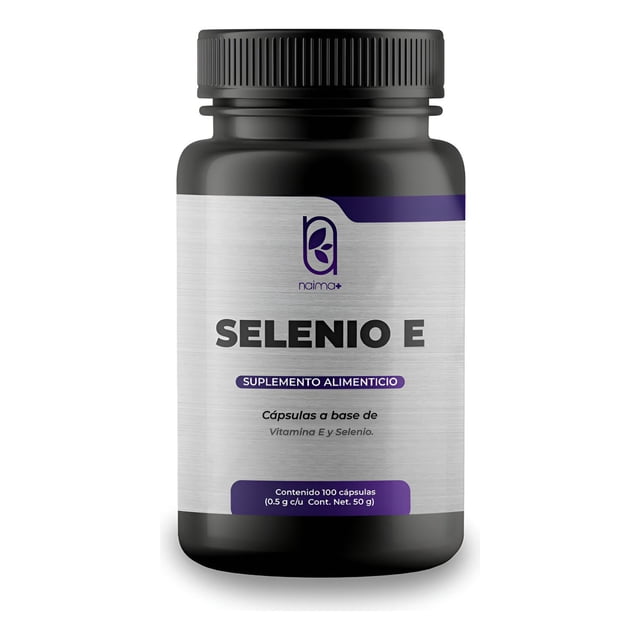 Selenio 100 Cápsulas Con Vitamina E, Selenometionina Sin Sabor