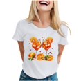 thumbnail image 1 of T-shirt à Manches Courtes Imprimé Col Rond Décontracté pour Femmes, 1 of 3