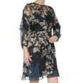 thumbnail image 2 of Rachel Roy Womens Ruffled A-line Dress, Blue, 4, 2 of 3