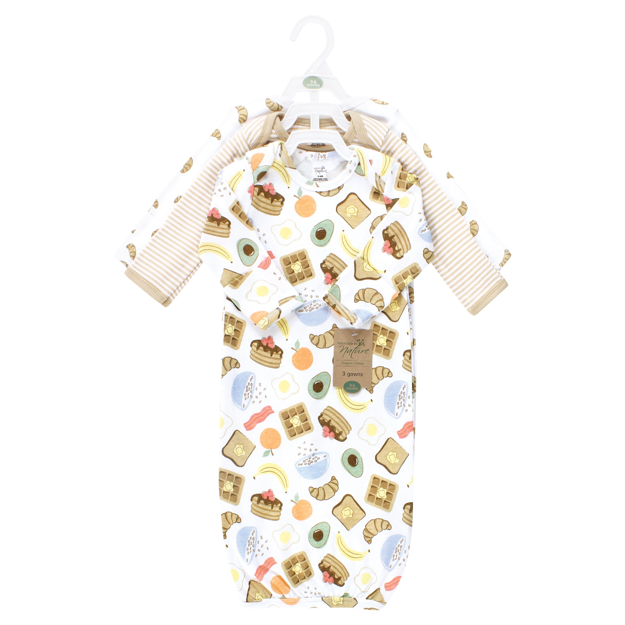 Touched by Nature Organic Cotton Gowns, Breakfast Croissant, Preemie-Newborn