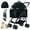 Black, variant on Magicorange 3-in-1 Dog Stroller with Removable Carrier, Upgrade Stable 4 Wheels Stroller for Medium Dogs / Cats Up to 44lbs (Black)