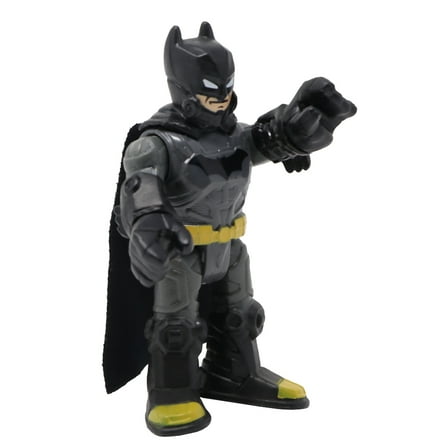 Replacement Part for Collectible Fisher-Price Imaginext Superheroes Super Friends Playset JDD73 - Replacement Poseable Batman Figure in Heavy Armor - Gray Suit