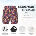 thumbnail image 3 of Zufioo Skull colorful daisy Mens Swimsuit Trunks with Compression Liner,Quick Dry Sports suit,Beach Board Shorts with Pockets,Bathing Suits-XX-Large, 3 of 6