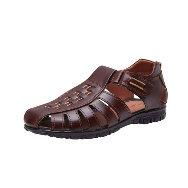Huarache Tipo Piel Suela Goma