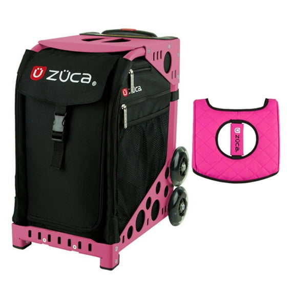 Zuca 18" Sport Bag - Obsidian with Black/Pink Seat Cover (Pink Frame)