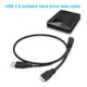 thumbnail image 2 of Cable USB 3.0 A macho a Micro B de 60 cm para disco duro móvil, 5 Gbps, forma de Y, doble alimentación, alta velocidad, portátil, externo, convector, 2 of 7