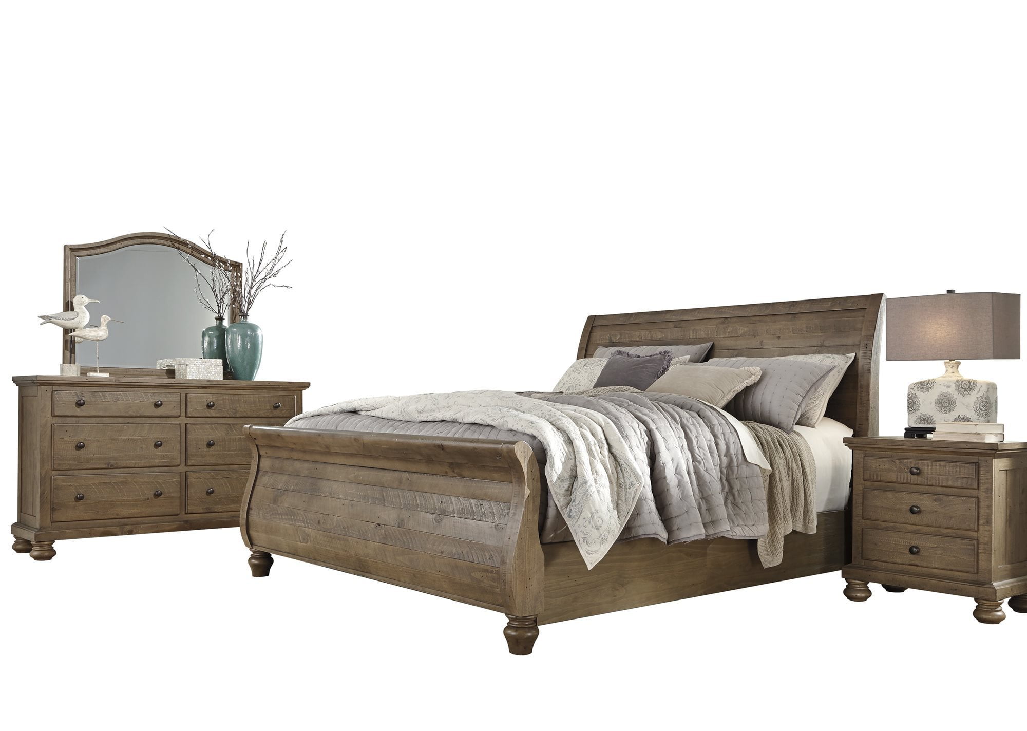 Ashley Furniture Trishley 4 PC Bedroom Set Queen Sleigh Bed 1