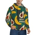 thumbnail image 2 of Wukai Banana And Avocado Print Men Hoodies Fleece Sweatshirts Long Sleeve Sweaters Pullover Fall Outfits Winter Clothes-Medium, 2 of 7