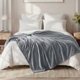 thumbnail image 3 of U by Bedsure Fleece Throw Blanket for Couch Grey, Lightweight Plush Fuzzy Cozy Soft Blankets and Throws for Sofa, 50x60 inches, 3 of 11