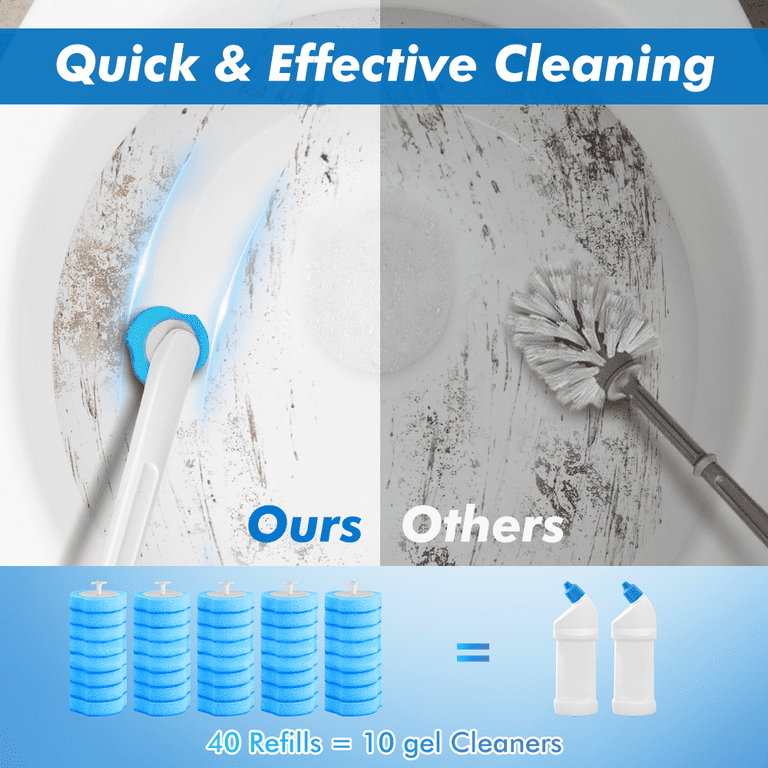 Disposable Toilet Bowl Brush with 40 Refills photo 3